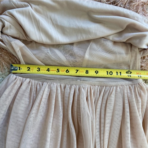 ASOS Pink Balletcore Sequin and Faux Feather Trim Midi Dress w Tulle Skirt US 0 - Picture 9 of 16